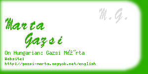 marta gazsi business card